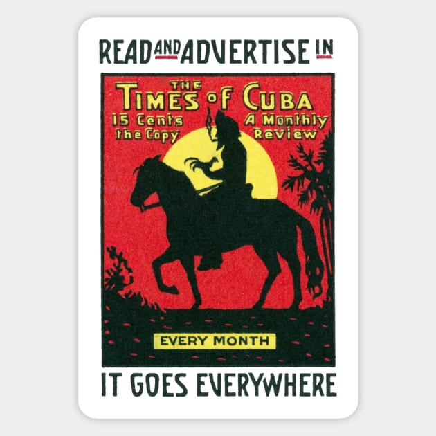 1920 The Times of Cuba Sticker by historicimage